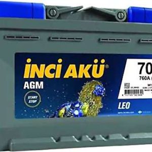 İNCİ AKÜ AGM LEO 70AH
