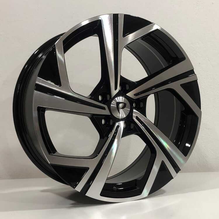 7.5X17 5X100 5851 ET35 57.10 BLACK MACHINED JANT TAKIM