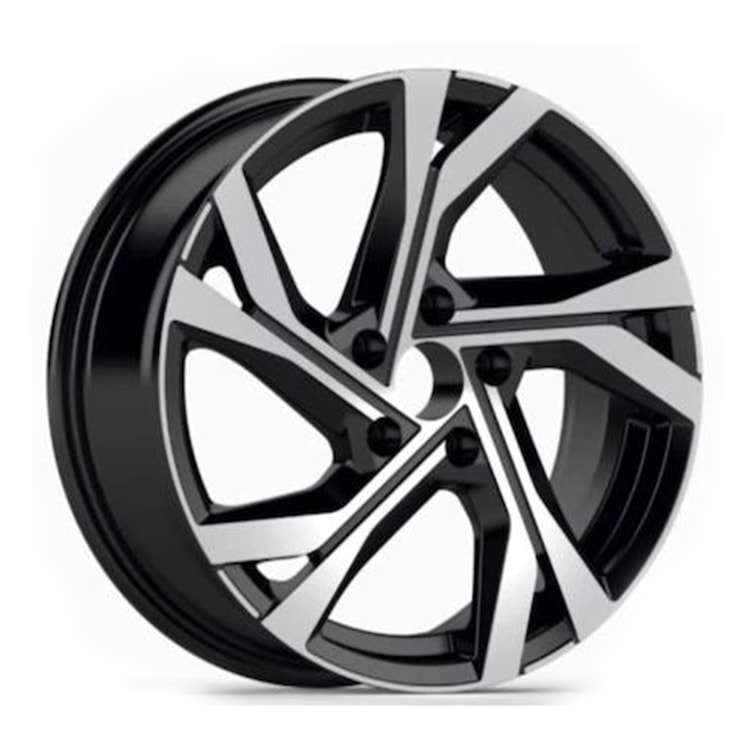 7.5X17 5X100 5851 ET35 57.10 BLACK MACHINED JANT TAKIM